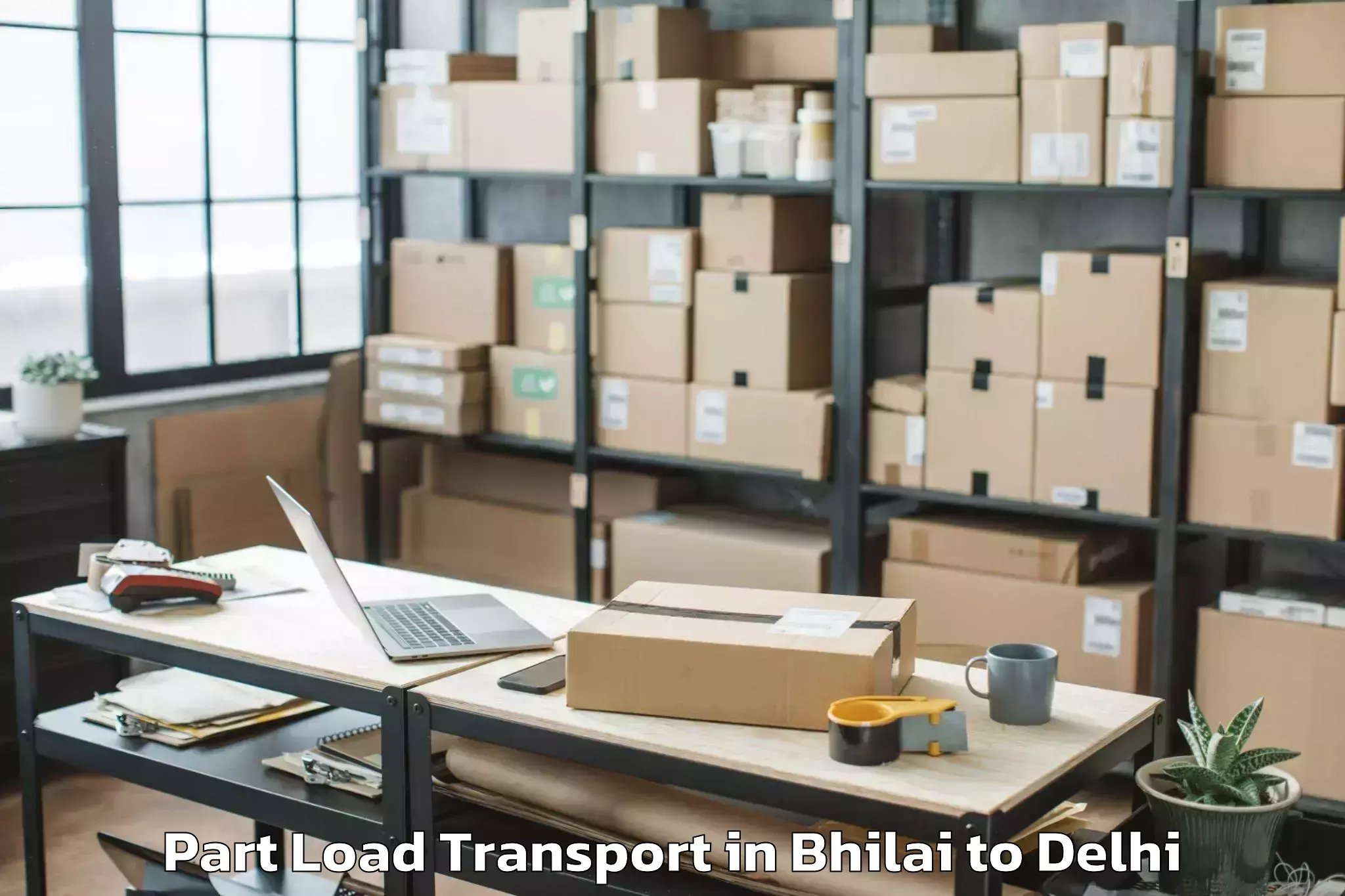 Get Bhilai to Naraina Industrial Estate Part Load Transport